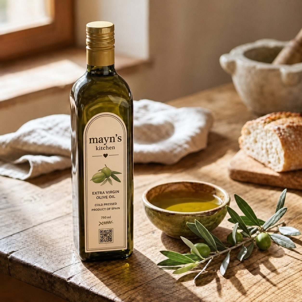 🌿 Mayn's Organic – Extra Virgin Olive Oil 750 ml